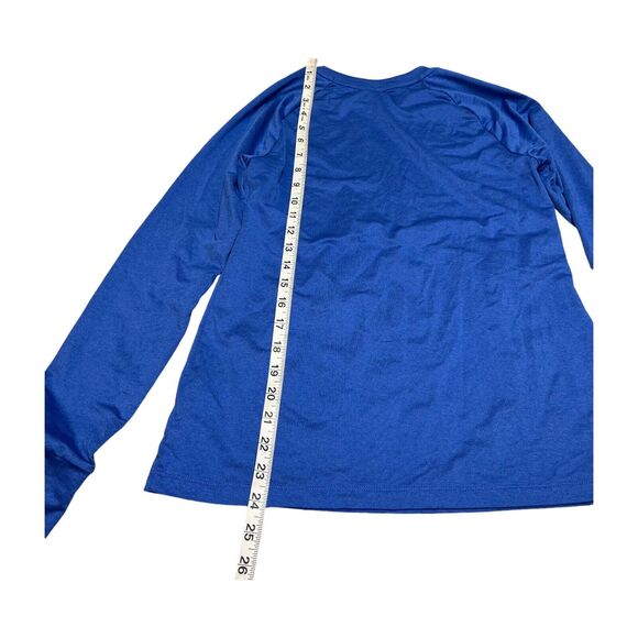 Athletic Works Running Shirt Women's Small Blue Stretch Long Sleeve Workout - Picture 5 of 7